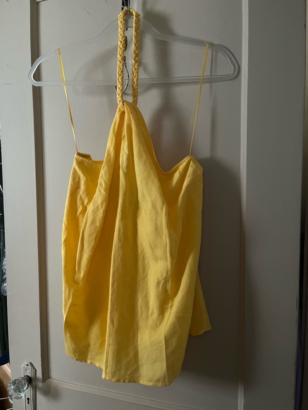 INC International Concepts Yellow Braided-Halter Camisole